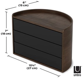 Organizator de baie negru rotativ Moona – Umbra