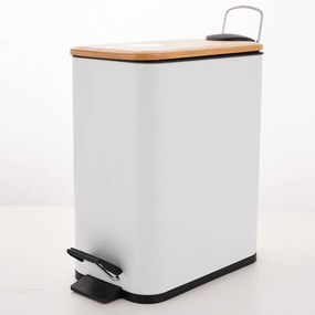 Coș de gunoi alb cu pedală din oțel 5 l Erik – Spirella