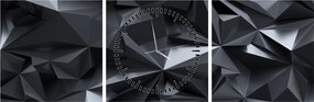 Tablou - Abstracție geometrică (cu ceas) (90x30 cm)