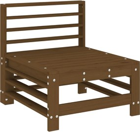 vidaXL Canapea de mijloc de grădină, maro miere, lemn masiv de pin