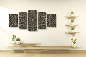 Tablou 5-piese Mandala în stil vintage