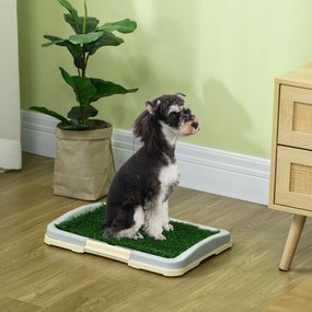 PawHut Toaletă pentru Câini 3 Straturi cu Gazon, Grilă și Tavă 46,5x34x5,5 cm | Aosom Romania