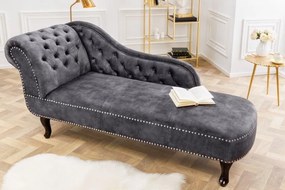 Pat de zi/ Canapea relax clasica stil englezesc Chesterfield gri