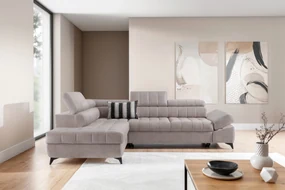 Colțar extensibil stânga Valoris L - Material textil bej Maya 01