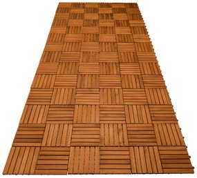 Deuba Tigla din lemn Quatro mozaic - set 11 piese, 30x30cm
