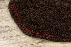 Covor SOFFI cerc shaggy 5cm maro - SECUNDAR-COTATI PRODUSUL