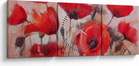 Tablou - Maculii lupului (cu ceas) (90x30 cm)