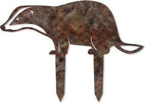 Decoratiune gradina BADGER A-01, maro, metal, 45x17 cm
