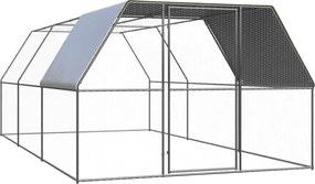 vidaXL Coteț de păsări pentru exterior, 3x6x2 m, oțel zincat