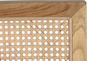 Scaun dining din lemn de tec si rattan, "Teqa"