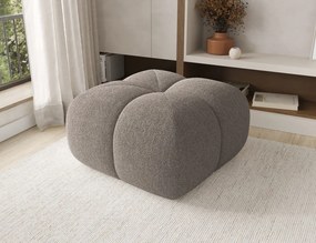 Puf Tapitat Covio 85x85x52 cm, maro Bouclé – Royal 20