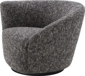 Fotoliu pivotant design elegant LUX Colin left, cambon negru 115434 HZ