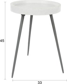 Măsuță auxiliară rotundă cu blat din marmură ø 33 cm Karrara – White Label