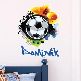 Autocolant de perete cu nume Ambiance Football Graffitti