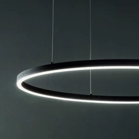 Ideal Lux - Lustră LED suspendată ORACLE LED/53W/230V 3000K Ø90 cm neagră