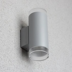 Brilagi - Aplica de perete LED RGBW pentru exterior MATERA 2xGU10/4,8W/230V gri IP54