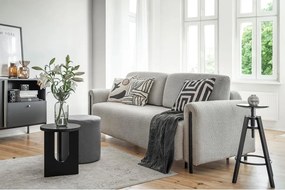 Canapea gri deschis extensibilă/cu spațiu de depozitare cu tapițerie din țesătură bouclé 244 cm Arcadova – ELTAP