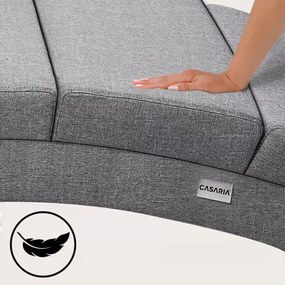 Șezlong LONDON cu funcție de masaj și încălzire, 186×55×89cm, gri Casaria