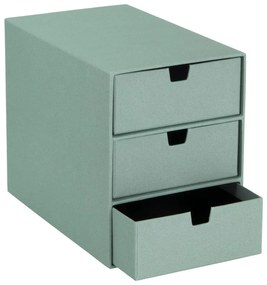 Organizator verde pentru sertar din carton Ingrid Canvas Paper Laminate – Bigso