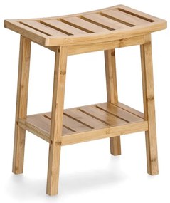 Taburet de baie cu raft, 40 x 25 x 46 cm