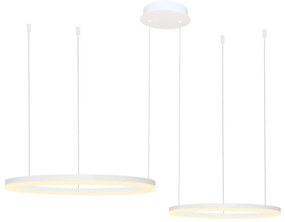 Azzardo AZ4977 - Lustr LED HALO 90W 230V alb cu telecomandă, dimabil