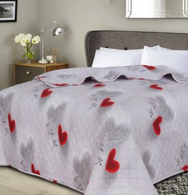 Cuvertura de pat HEARTIZIA DIAMOND, gri deschis Dimensiune: 220 x 240 cm