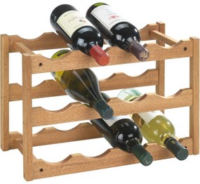 Raf pentru 12 sticle de vin Wenko , lemn masiv nuc
