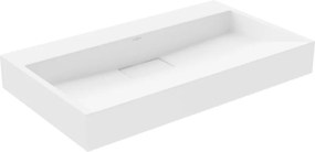 Mexen Ava chiuvetă deasupra blatului din conglomerat B/O 80 x 46 cm, albă - 23018000