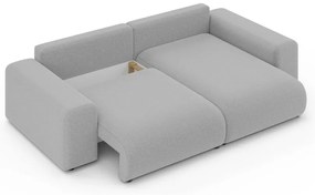 Colțar gri deschis extensibil/cu spațiu de depozitare (cu colț variabil) Luma – Ropez