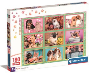 Animale Puppies Collage Puzzle Clementoni de 180 de piese