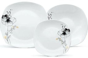 Arôme Home Set de masă cu 18 piese Mac negru