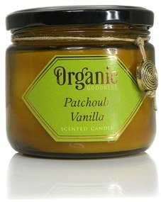 Lumânare organică Patchouli Vanilie 200 g însticlă