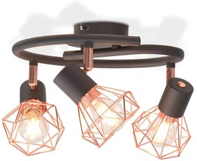 vidaXL Lustră cu 3 becuri LED cu filament, 12 W
