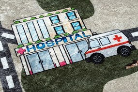 JUNIOR 51803.804 covor lavabil Oraș, străzi pentru copii anti-alunecare bej - SECUNDAR-COTATI PRODUSUL