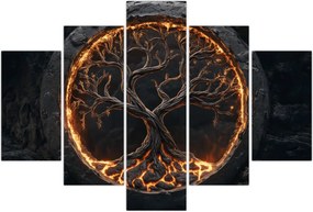 Tablou – Arborele vieții în lavă I. (150x105 cm)