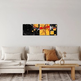 Tablou abstract - Dansatoare (cu ceas) (90x30 cm)