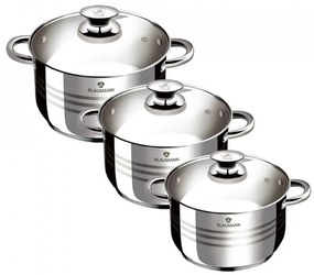 RESIGILAT - Set oale inox cu capac. 6 piese Jumbo Gourmet line blaumann BL 3174
