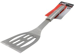 Spatulă din inox cu fante pentru grătar – 43 cm, design ergonomic