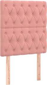 vidaXL Tăblie de pat roz 80x7x118/128 cm catifea