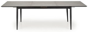 Masa extensibila Charles marmura gri/negru L180-260 cm