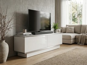 Dulap TV ALVIN 135 cm, alb/argintiu