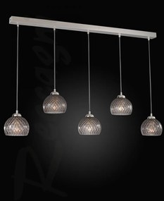 Lustra moderna cu 5 pendule design italian 10003 fumuriu