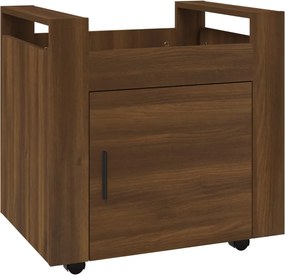 vidaXL Cărucior de birou, stejar maro, 60x45x60 cm, lemn prelucrat