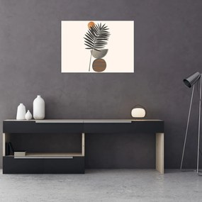 Tablou - Abstracție cu frunze de palmier (70x50 cm)