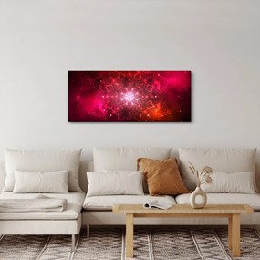 Tablou abstracției roșii (120x50 cm)