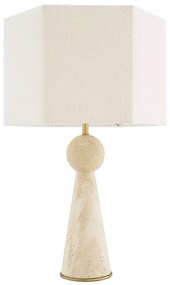 Veioza, Lampa de masa design LUX Novak, travertin