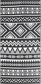 vidaXL Covor de exterior, ARAKIL negru, 80x150 cm, PP