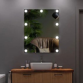 Oglindă LED cu funcție de iluminare 9xLED/1W/230V 3000/4000/6000K 50x40 cm IP44