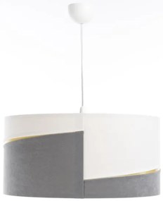 Lustră pe cablu SWING 1xE27/60W/230V gri/alb/auriu