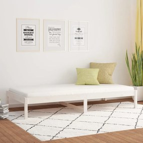 832664 vidaXL Pat de zi, alb, 80x200 cm, lemn masiv de pin
